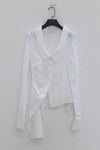 Marc le bihan long -sleeved big collar fried shirt 2611 white